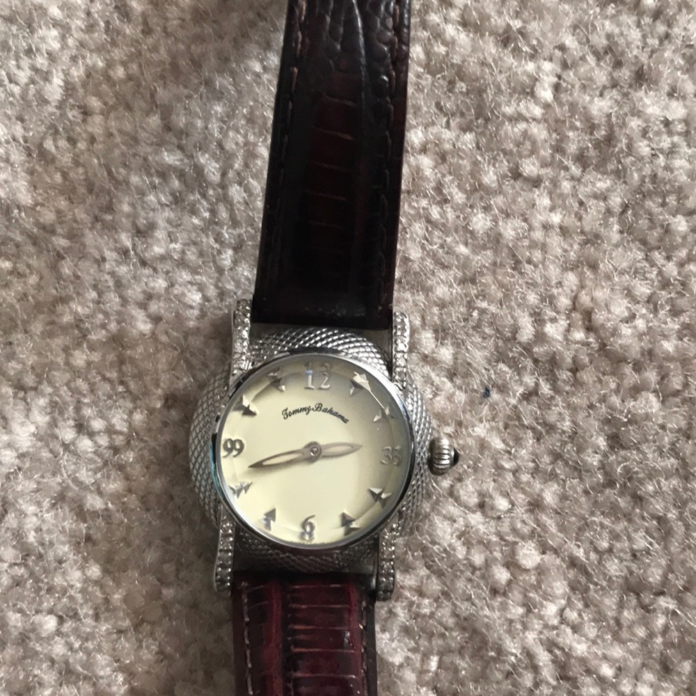 Ladies Tommy Bahama brown leather watch